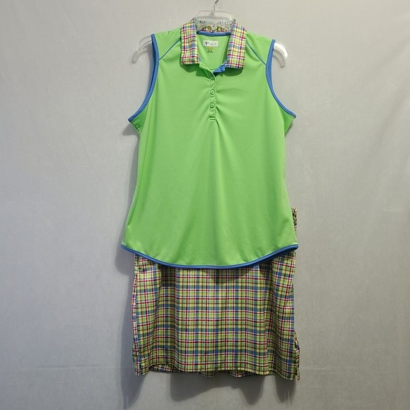 Greg Norman Women's Golf Set Size XL Green Pink Blue Yellow - Picture 1 of 13